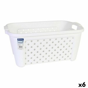 Wäschekorb Tontarelli 8065405/112 35 L Weiß rechteckig 58 x 38 x 26 cm (6 Stück)