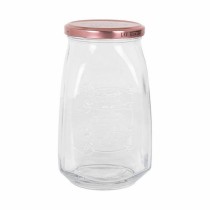 Transparent Glass Jar Inde Tasty 1,05 L With lid (12 Units)