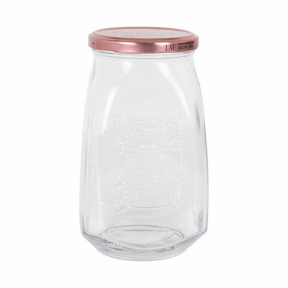 Transparent Glass Jar Inde Tasty 1,05 L With lid (12 Units)