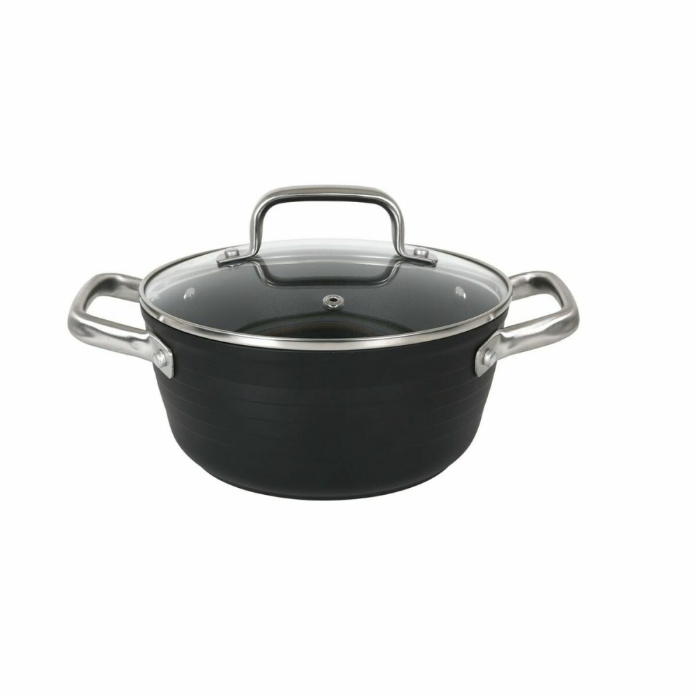 Casserole avec Couvercle en Verre Quttin Spiral Aluminium forgé Ø 20 cm (2 Unités)