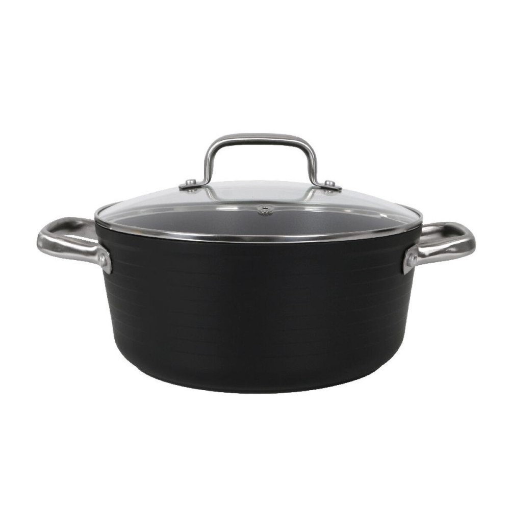 Casserole avec Couvercle en Verre Quttin Spiral Ø 24 cm Aluminium forgé (2 Unités)