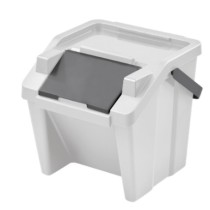 Recycling Waste Bin Tontarelli Moda White Stackable 28 L (6 Units)