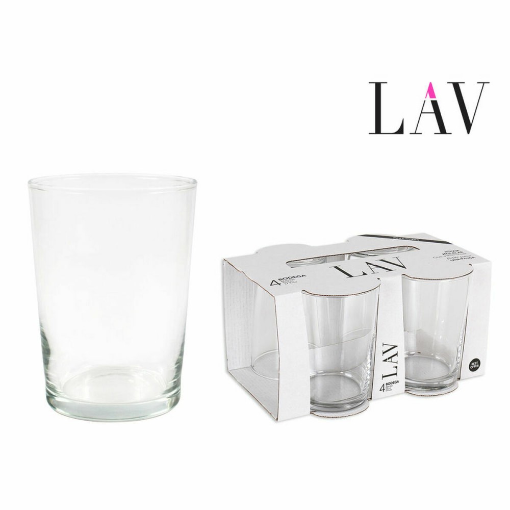 Set of glasses LAV Best offer 4 Pieces (4 Units) (12 Units) (520 ml)