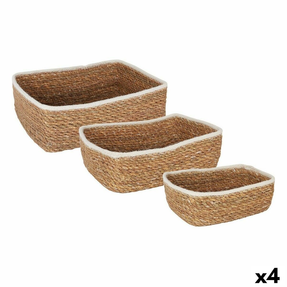 Basket set Privilege   3 Pieces wicker Rectangular (3 Pieces) (4 Units)