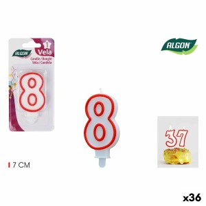 Ensemble de Bougies Algon Rouge (36 Unités)