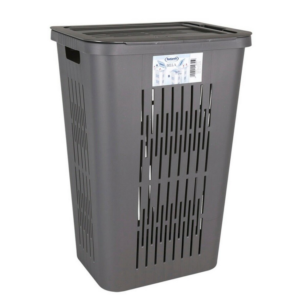 Laundry basket Inde Bella 60 L Graphite 40,5 x 33 x 59 cm (5 Units)