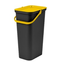 Recycling Waste Bin Tontarelli Moda Yellow 38 L (4 Units)