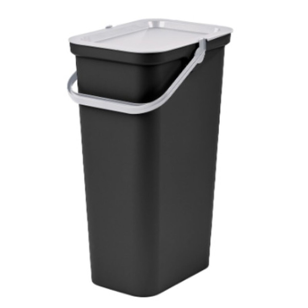 Recycling Waste Bin Tontarelli Moda White Black 38 L (4 Units)