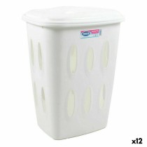 Laundry basket Tontarelli Laundry With lid 45 L White 41 x 33,2 x 54,5 cm (12 Units)