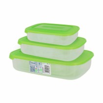 Set of 3 lunch boxes Tontarelli Family Green Rectangular 29,6 x 19,8 x 7,7 cm (20 Units)