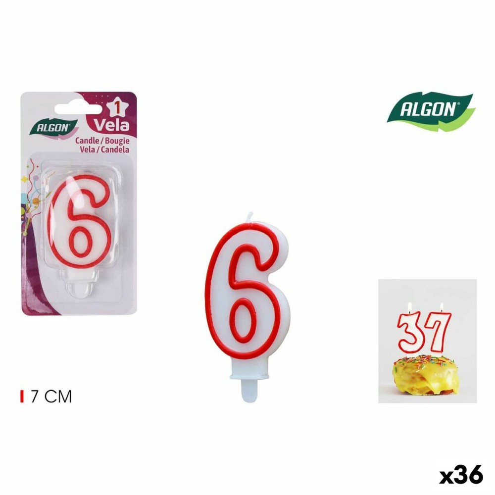 Candle Set Algon Red (36 Units)