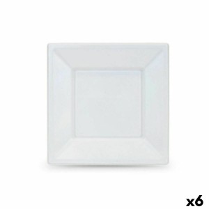 Lot d'assiettes réutilisables Algon Blanc Plastique 18 x 18 x 1,5 cm (36 Unités)