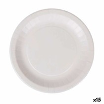 Plate set Algon Disposable White Cardboard 28 cm (15 Units)