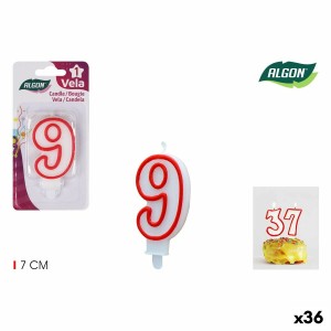 Kerzen-Set Algon Rot (36 Stück)