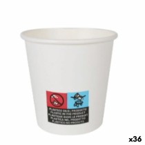 Set de Verres Algon Carton Produits à usage unique Blanc 36 Unités 120 ml (30 Pièces)