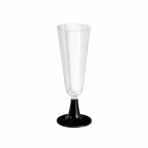 Verres à champagne réutilisables Algon Noir 6 Unités 150 ml (50 Pièces)