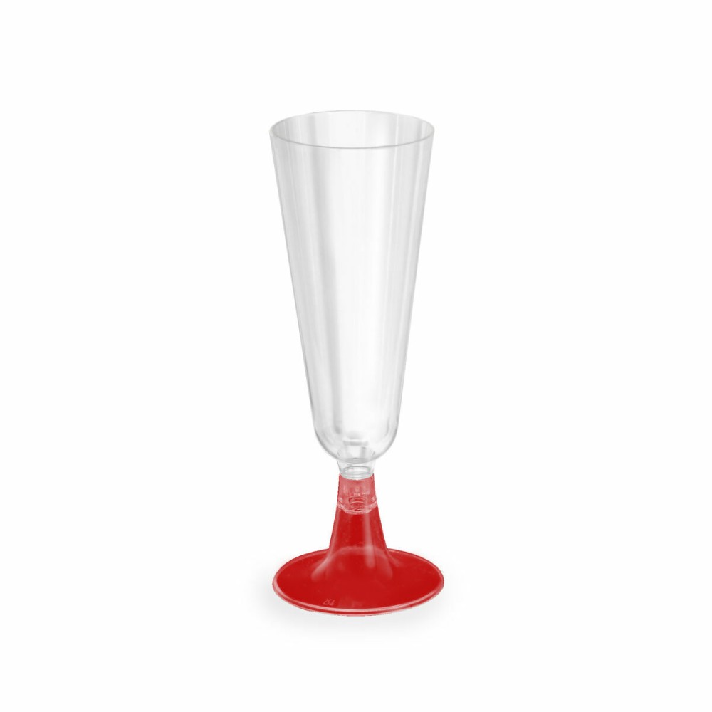 Verres à champagne réutilisables Algon Rouge 24 Unités 150 ml (4 Pièces)