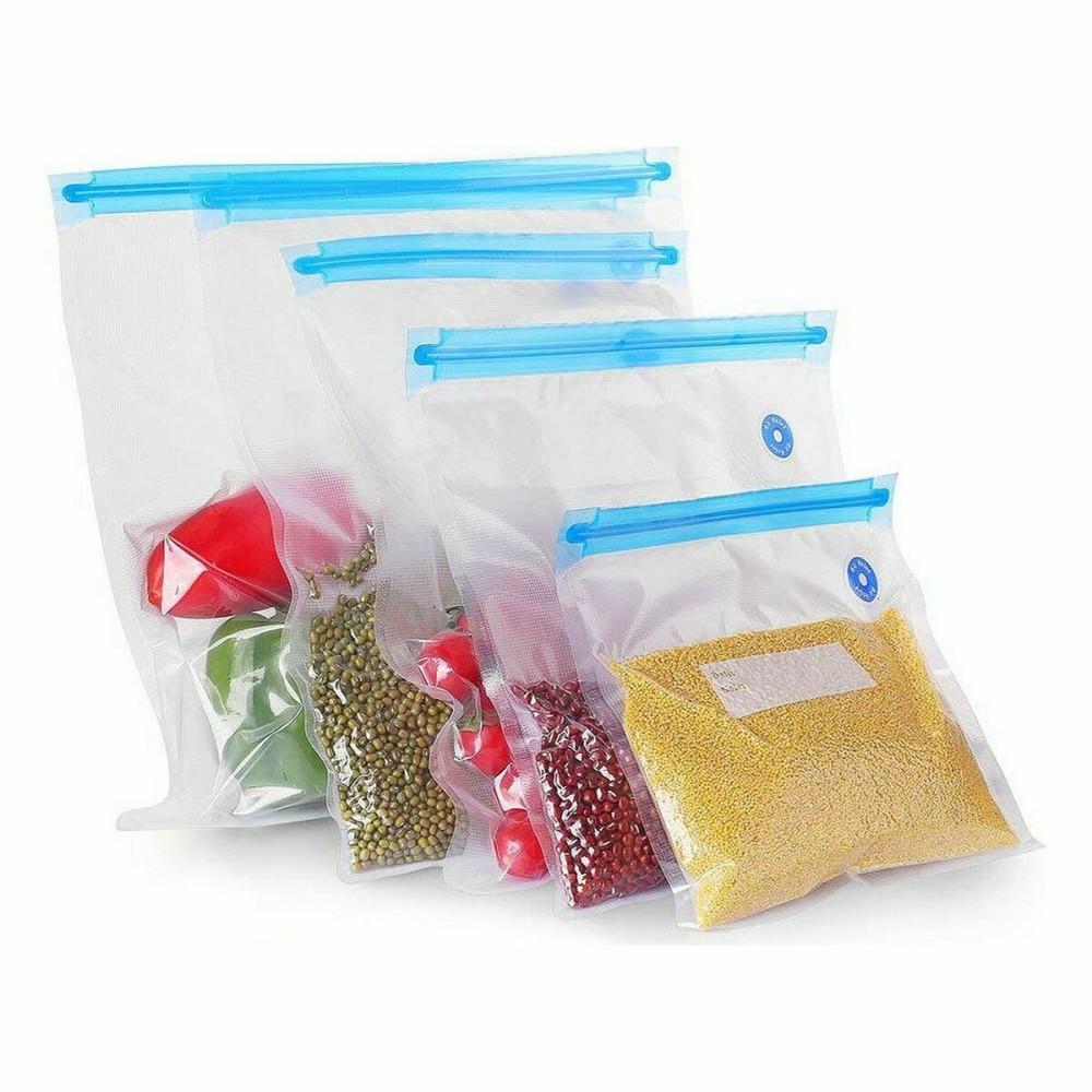 Ensemble de sac alimentaire réutilisable Quttin Soupape à vide 4 Pièces 26 x 34 cm (24 Unités)