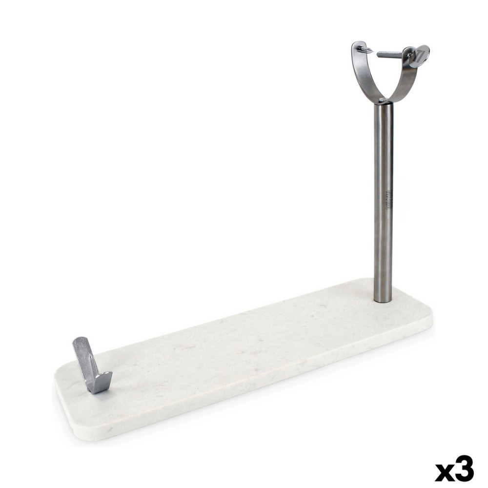 Support à jambon cru Quttin Marbre Acier 48,5 x 16 x 1,8 cm (3 Unités)