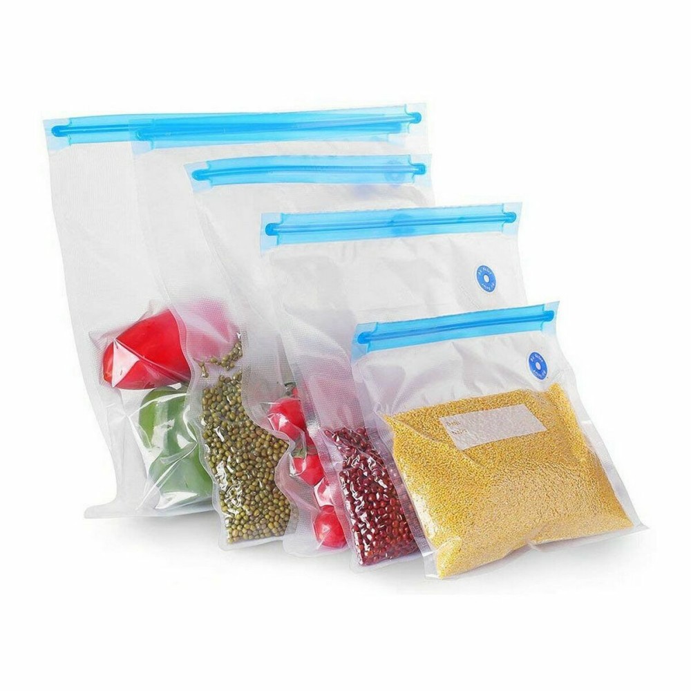 Reusable Food Bag Quttin Vacuum tube 6 Pieces 21 x 22 cm (24 Units)