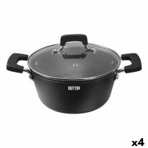 Casserole avec Couvercle en Verre Quttin Grand Chef 3 mm (4 Unités)