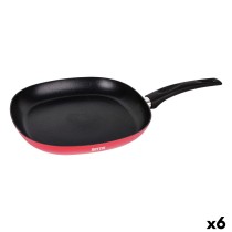 Poêle à Grilller Quttin Infinity Rouge 28,5 x 47 x 6 cm (6 Unités)