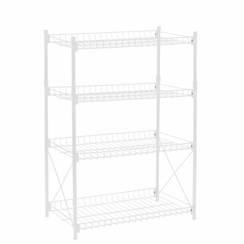 Shelves Confortime Metal White 52 x 34 x 86 cm (2 Units)