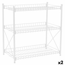 Étagère Confortime Métal Blanc 52 x 34 x 55 cm (2 Unités)