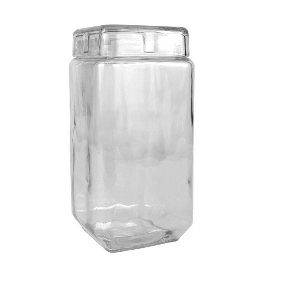 Jar La Mediterránea Glass 2,2 L 11 x 11 x 22,5 cm Squared (12 Units)