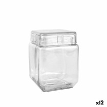 Topf La Mediterránea karriert Glas 1,2 L 11 x 11 x 14,5 cm (12 Stück)