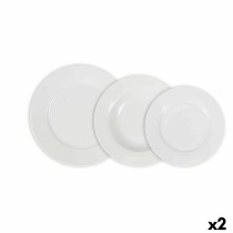 Dinnerware Set La Mediterránea Aneto White Circular 12 Pieces (2 Units)