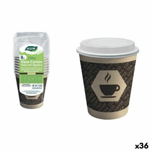 Set de Verres Algon Carton Café 8 Pièces 250 ml (36 Unités)