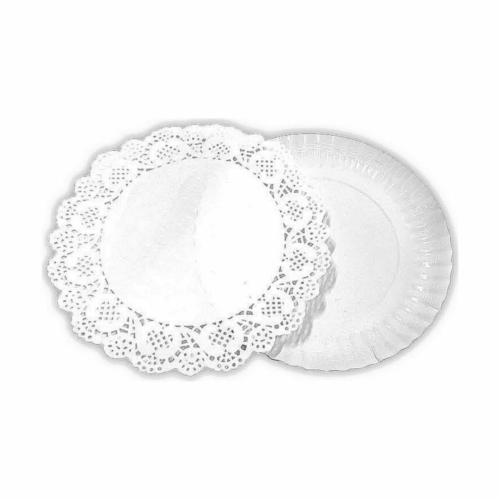 Cake stand Algon White 16 x 16 x 1,5 cm Circular (4 Pieces) (48 Units)