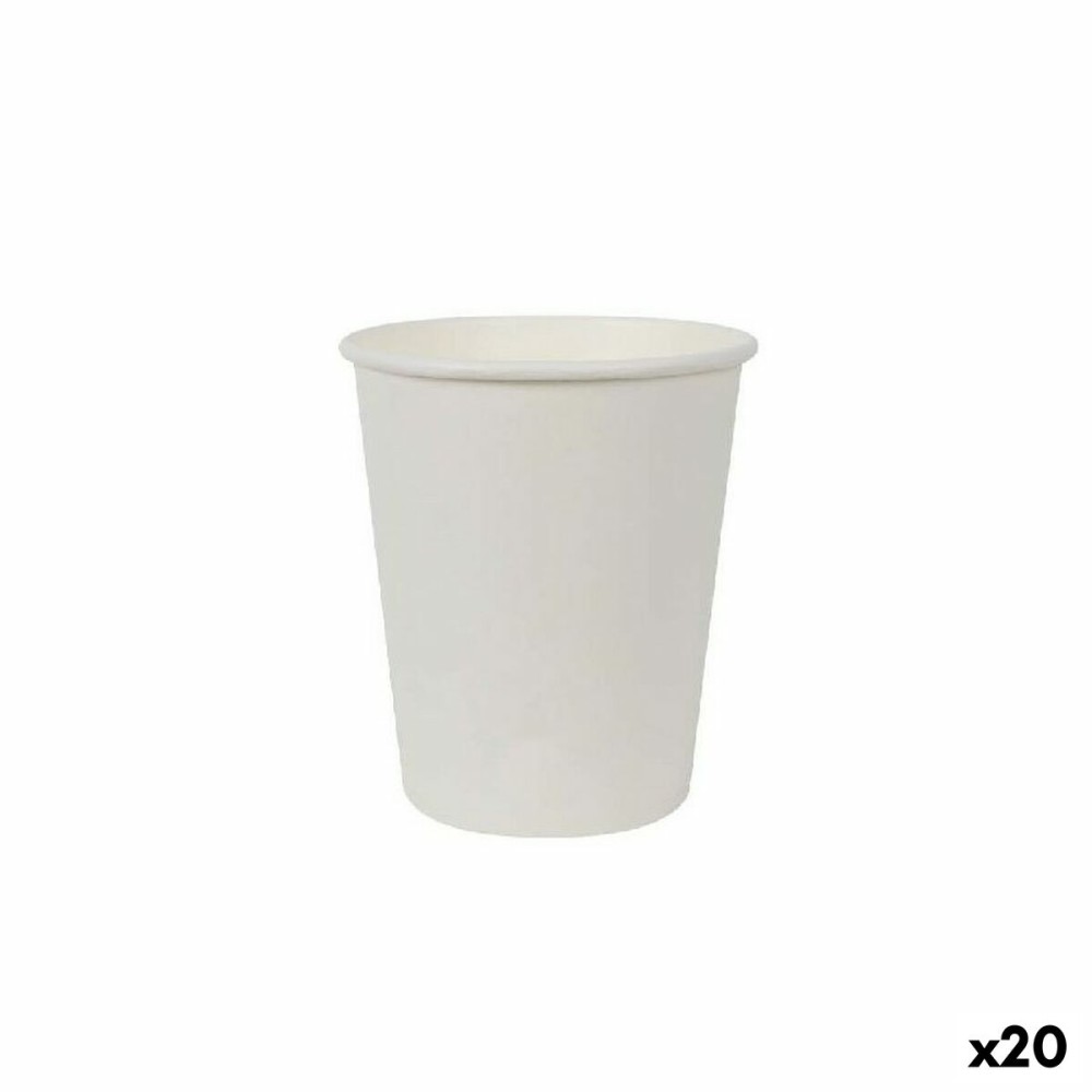 Set de Verres Algon Carton Blanc 30 Pièces 250 ml (20 Unités)