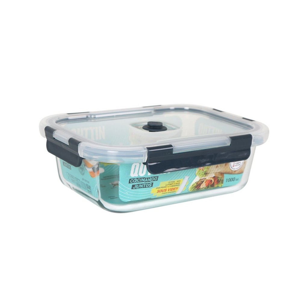 Lunchbox hermetisch Quttin rechteckig 1L 21 x 16,1 x 6,9 cm (6 Stück)