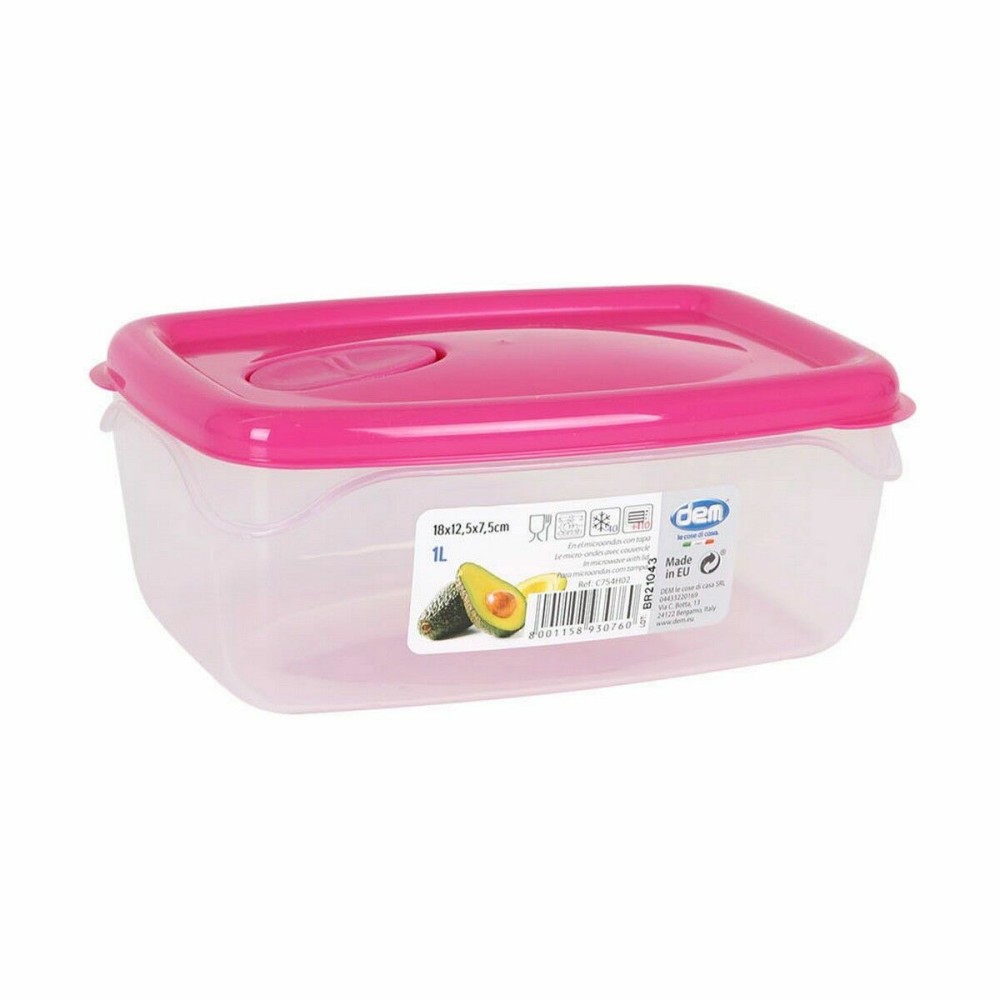 Hermetic Lunch Box Dem Rectangular 18 x 12,5 x 7,5 cm (24 Units)