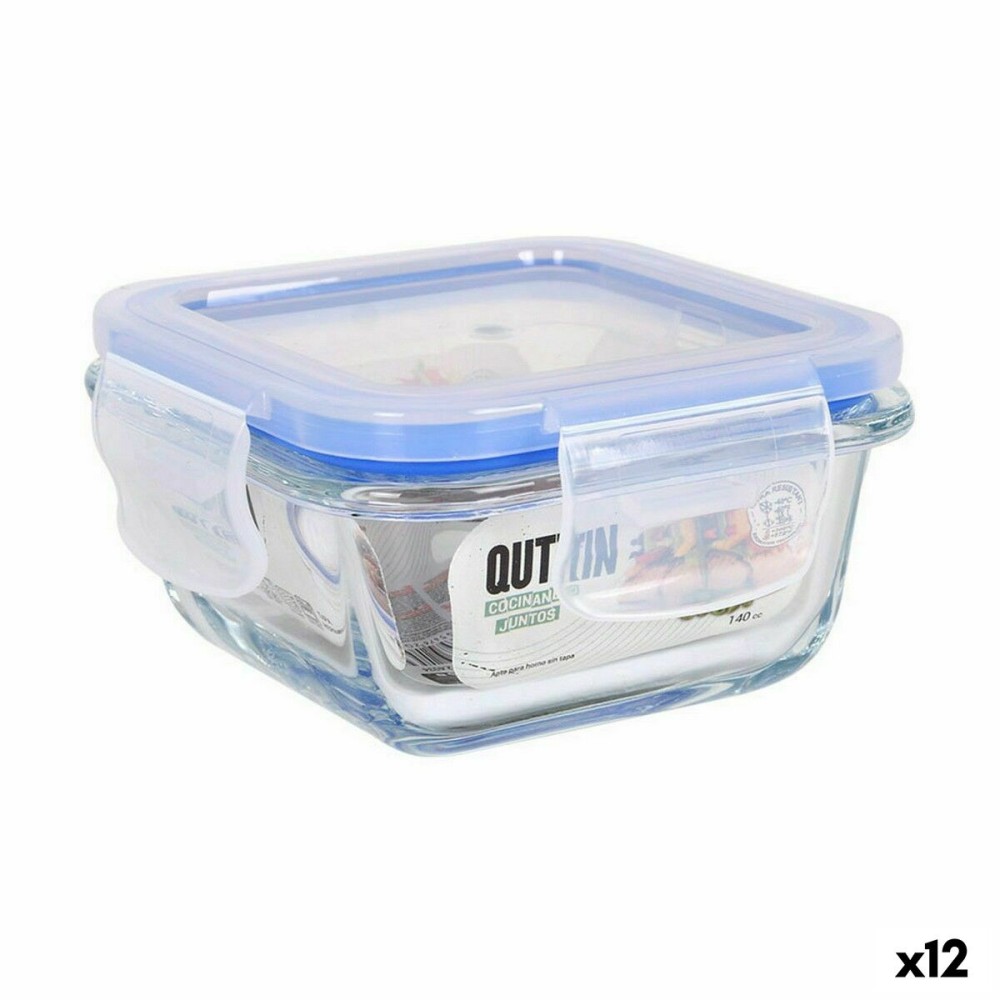 Hermetic Lunch Box Quttin Squared 140 ml (12 Units)