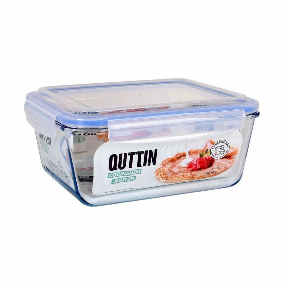 Lunchbox hermetisch Quttin   rechteckig 3,5 L (3 Stück)