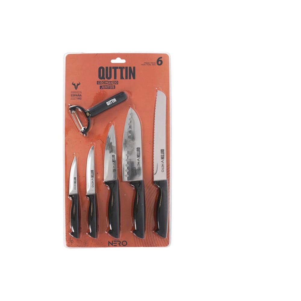 Kitchen Set Quttin Nero Black 6 Pieces (4 Units)