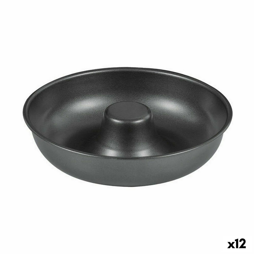 Oven Mould Quttin Doughnuts Carbon steel Black Ø 21 cm 21 x 5 cm (12 Units)