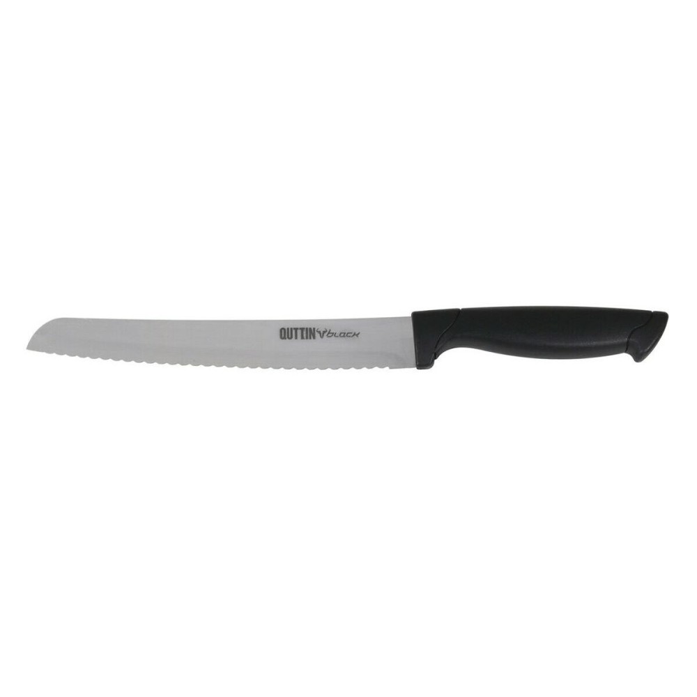 Bread Knife Quttin Black Black Silver 24 Units 20 cm