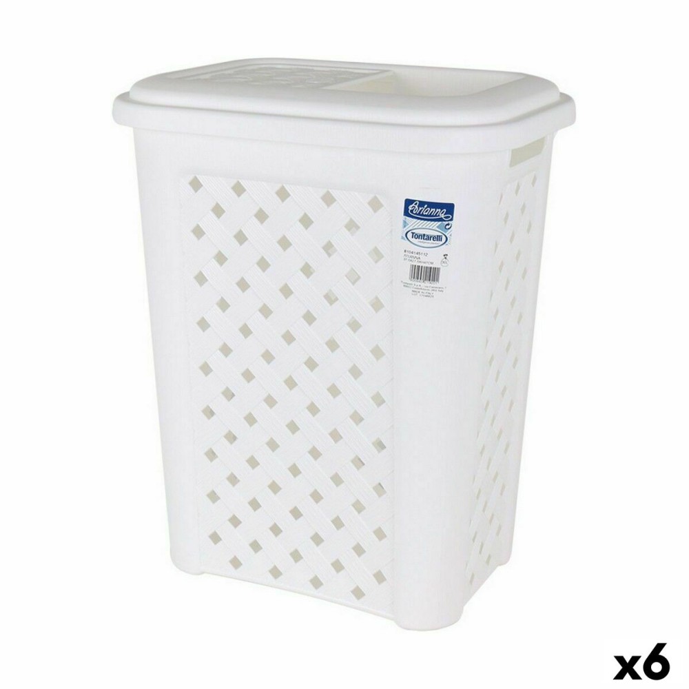 Rubbish bin Tontarelli Arianna 30 L White (6 Units)