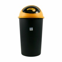 Rubbish Bin Tontarelli Big hoop Yellow Black 50 L (10 Units)