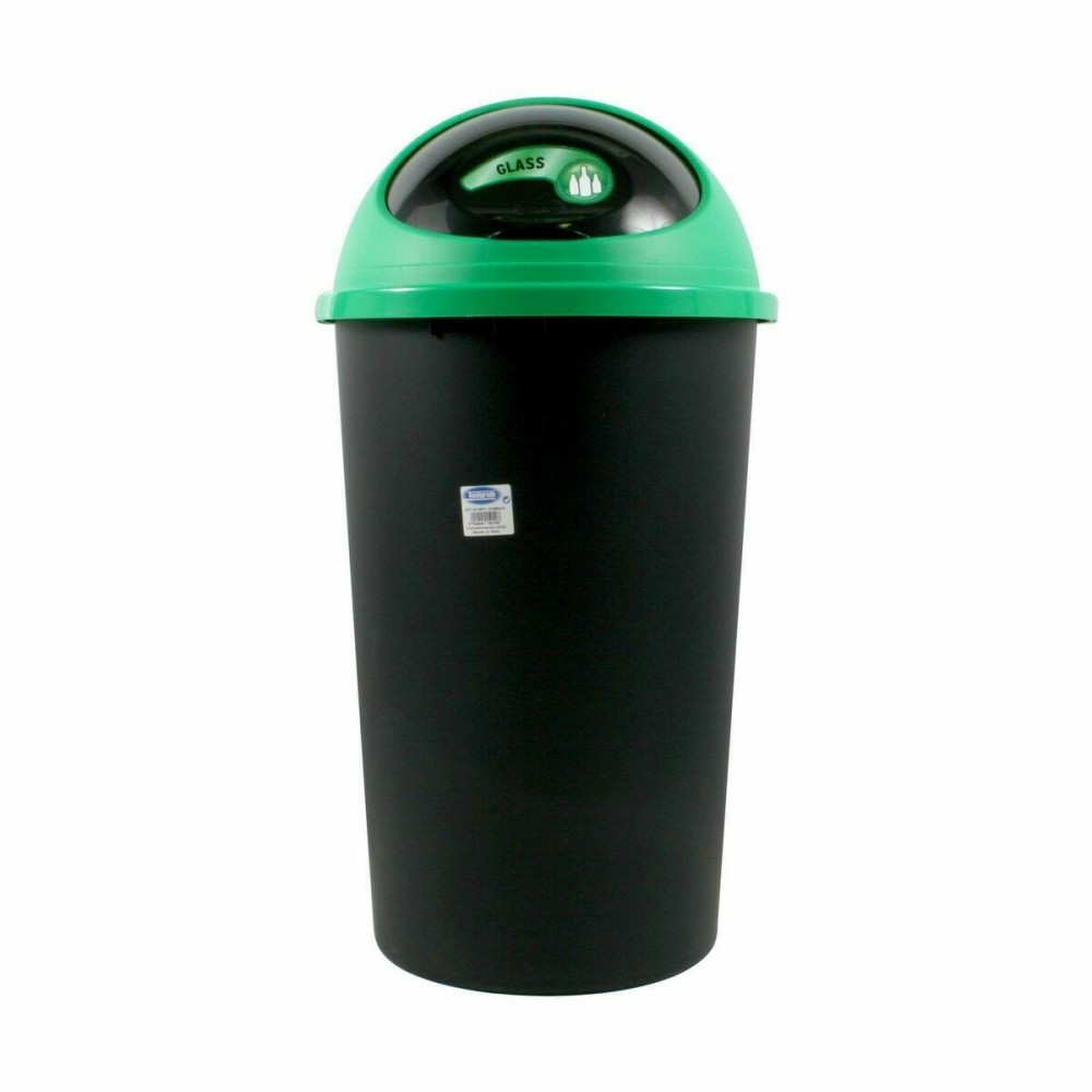 Rubbish Bin Tontarelli Big hoop Black Green 50 L 39 x 39 x 72 cm (10 Units)