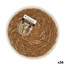 Dessous de plat Privilege Algues marines Marron Avec bordure Ø 20 cm (36 Unités)