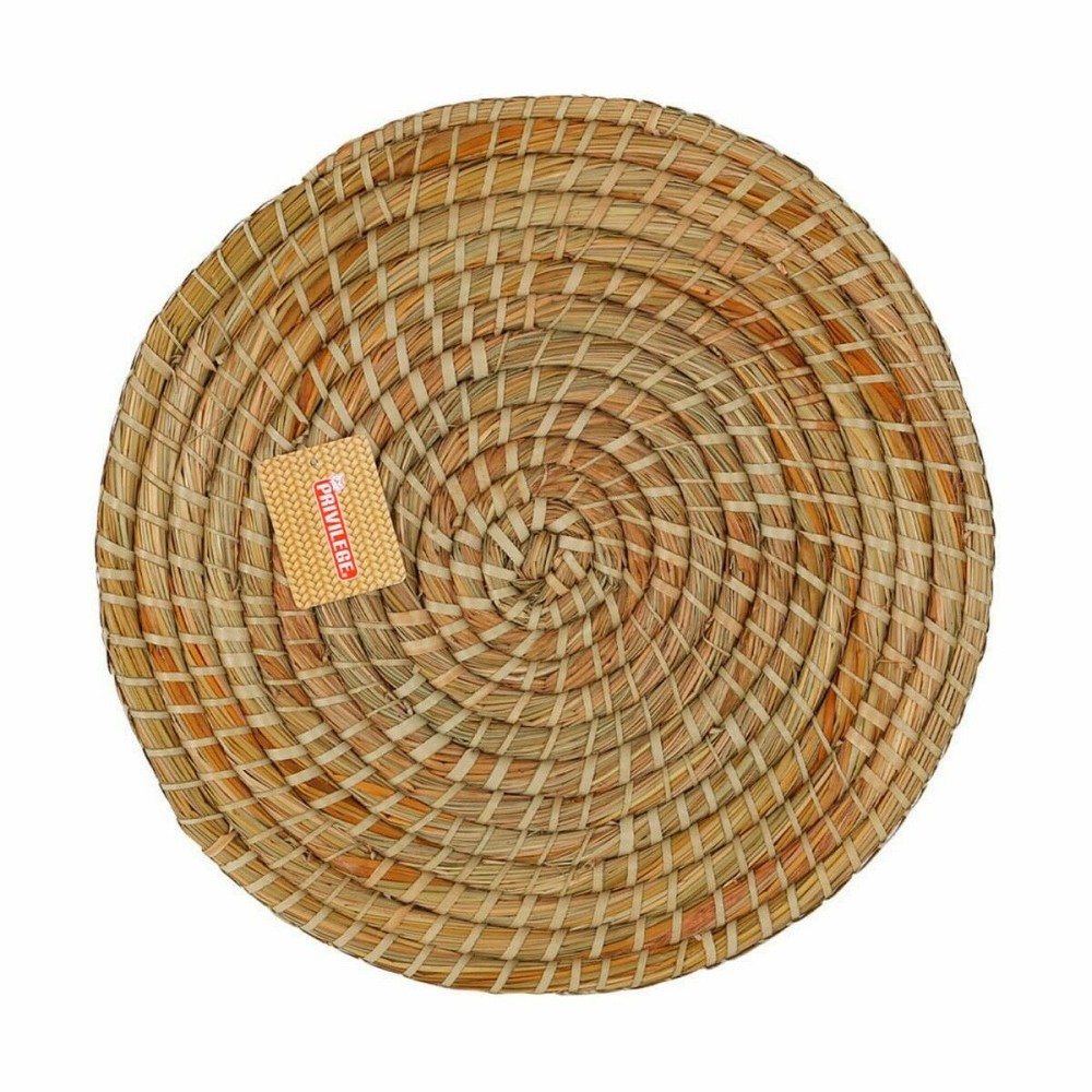 Table Mat Privilege Korne Brown wicker Ø 35 cm (16 Units)