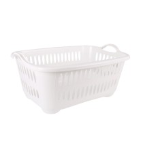 Laundry basket Tontarelli Cover line With handles Plastic White 62,5 x 44,5 x 27,5 cm (12 Units)