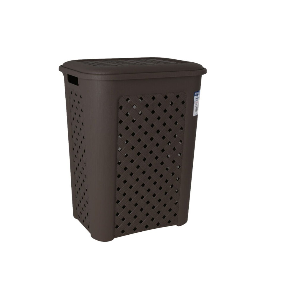 Laundry basket Tontarelli Arianna Wengue Plastic 43,5 x 33,5 x 55 cm (6 Units)