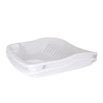 Draining Rack for Kitchen Sink Dem Bloom Plastic White 48 x 40 x 11,5 cm (7 Units)