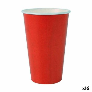 Set de Verres Algon Produits à usage unique Carton Rouge 7 Pièces 450 ml (16 Unités)